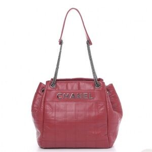 Authentic Chanel lambskin accordion square bag